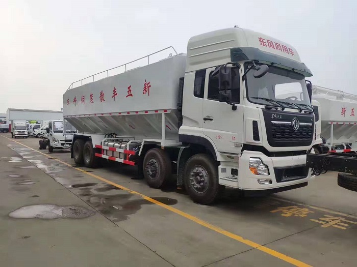 天津东风天龙前四后八40方大型散装饲料运输车